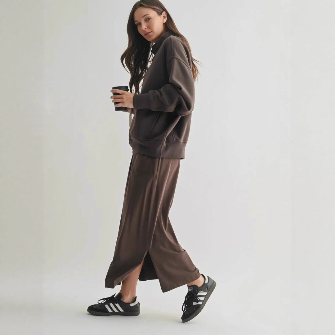 Oversized sweater for women with high collar and casual cut Lune London