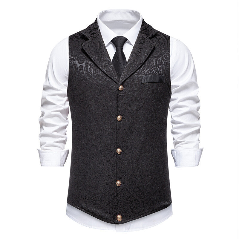 Elegant suit vests for men with a fine floral pattern and a high-quality finish Lune London