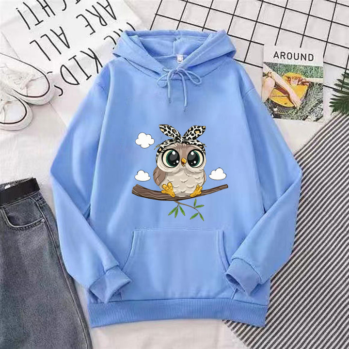 Women's hoodie with charming owl motif Chic & Stil