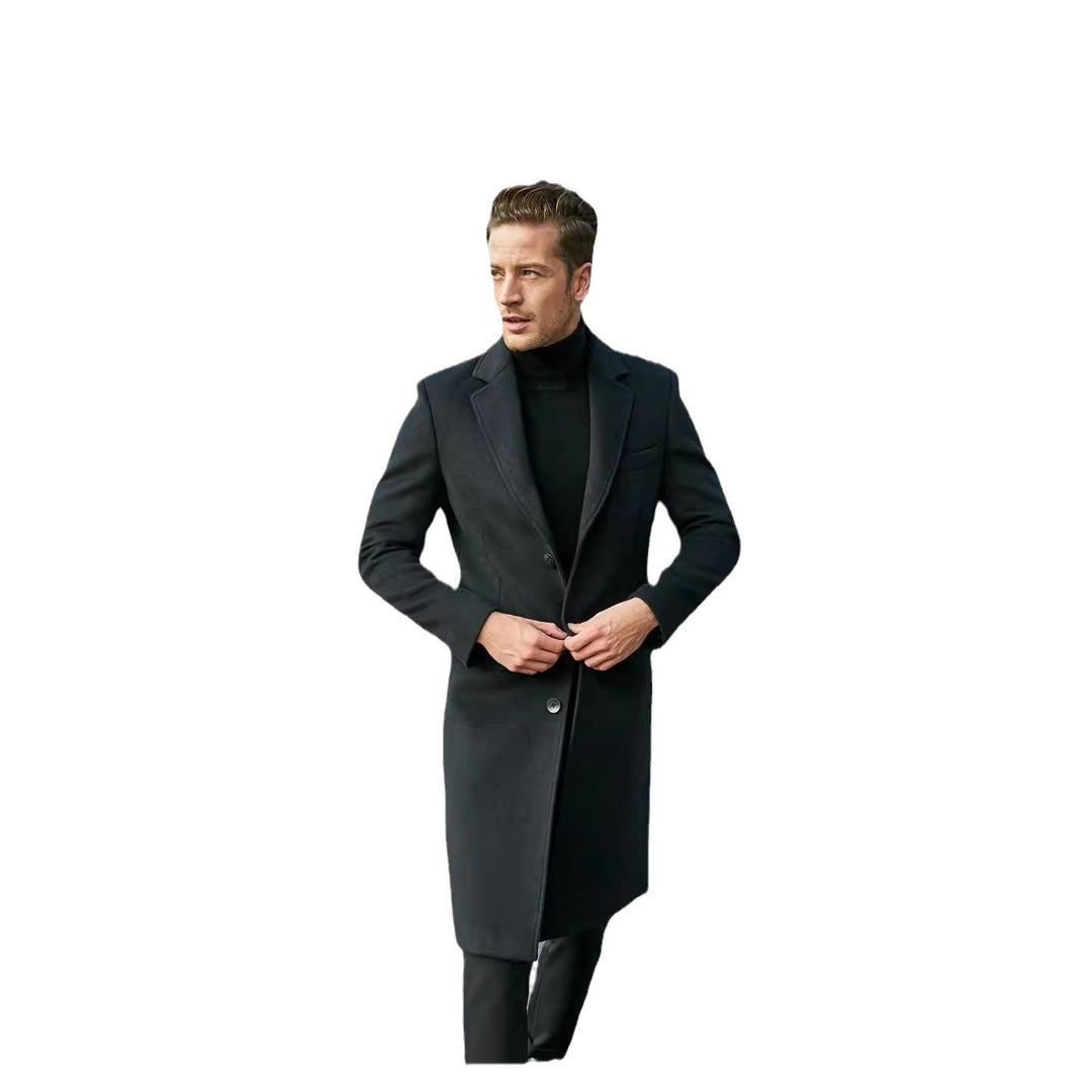 Elegant long coat for men in wool blend Lune London