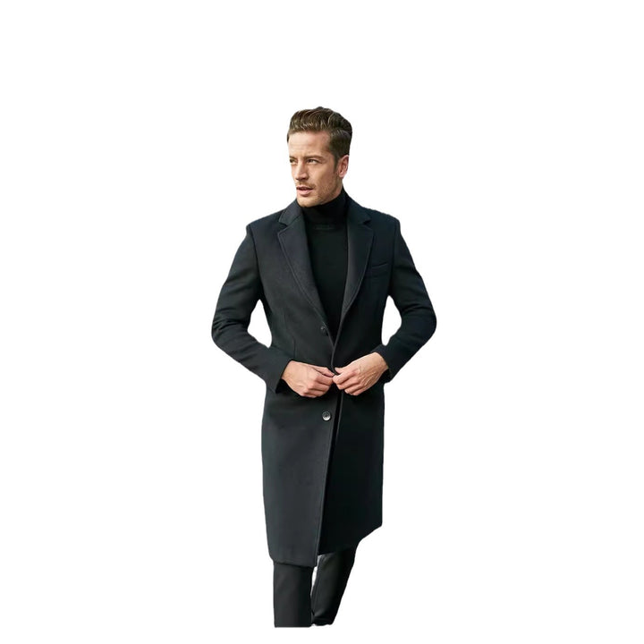 Elegant long coat for men in wool blend Lune London