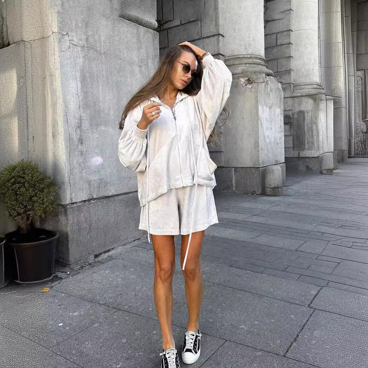 Casual hooded jacket for women with soft lining from Lune London