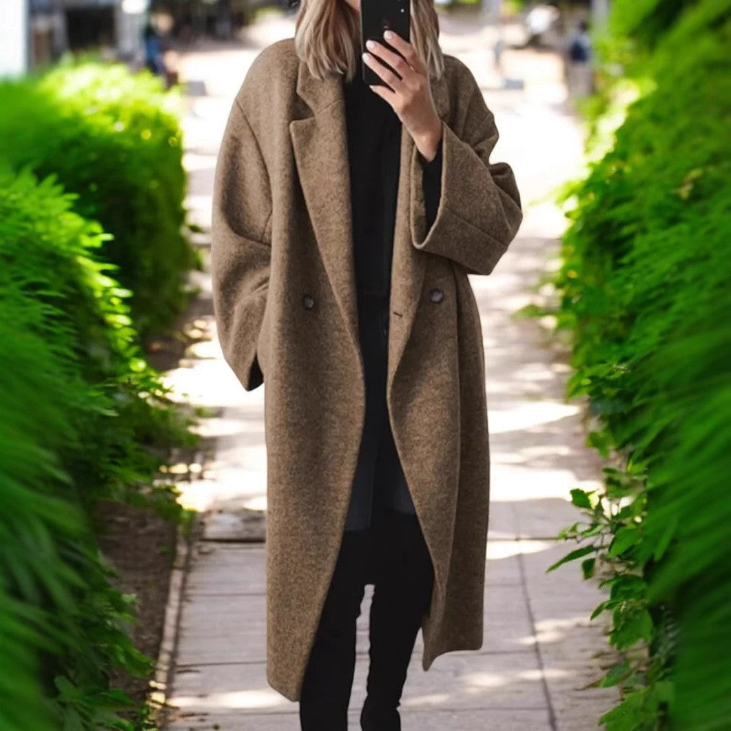 Ladies Oversized Chic Wool Coat