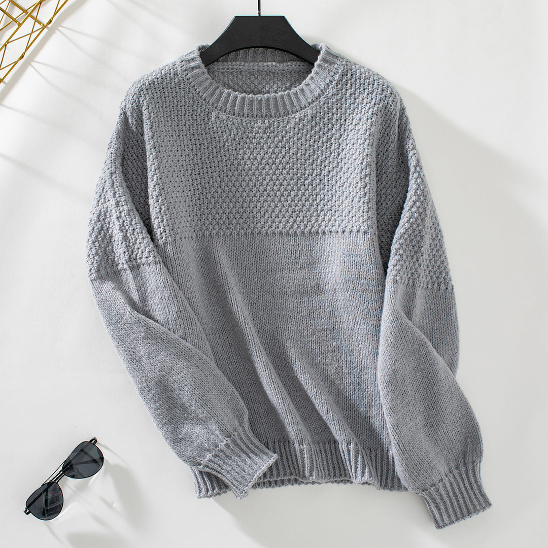 Trendy knit sweater for women with textured design and relaxed fit Lune London