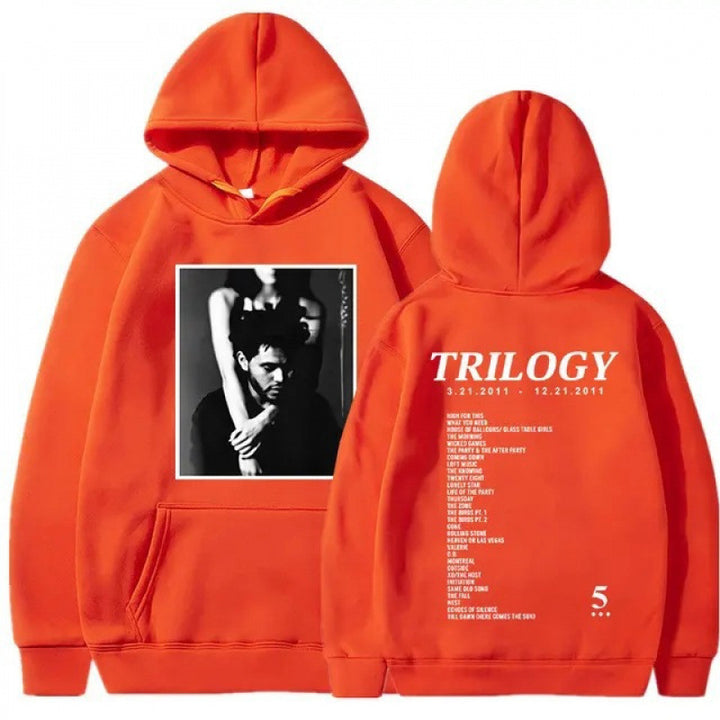 Women's hoodie with artistic photo print and unique lettering Lune London