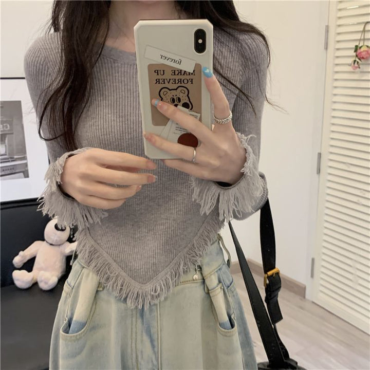 Pull tricoté pour femme avec franges Chic & Stil