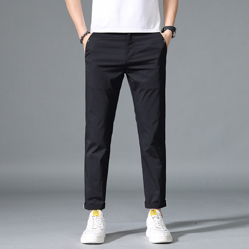 Pantalon chino tendance pour hommes avec taille élastique et poches pratiques Lune London