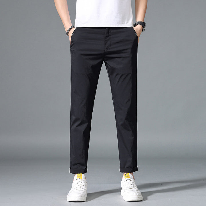 Pantalon chino tendance pour hommes avec taille élastique et poches pratiques Lune London