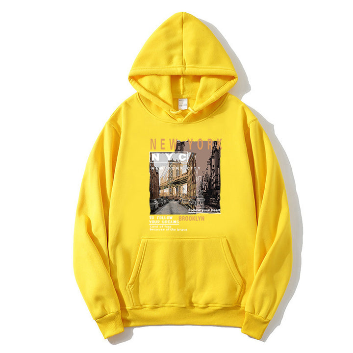 Women's hoodie with stylish New York print Chic & Stil
