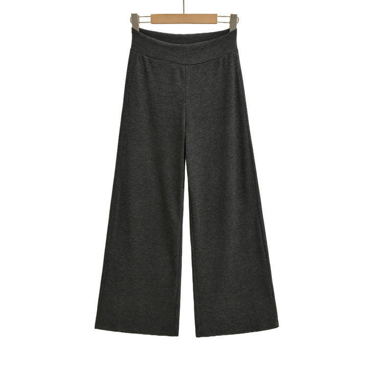 Wide jersey pants for women with high waist Lune London