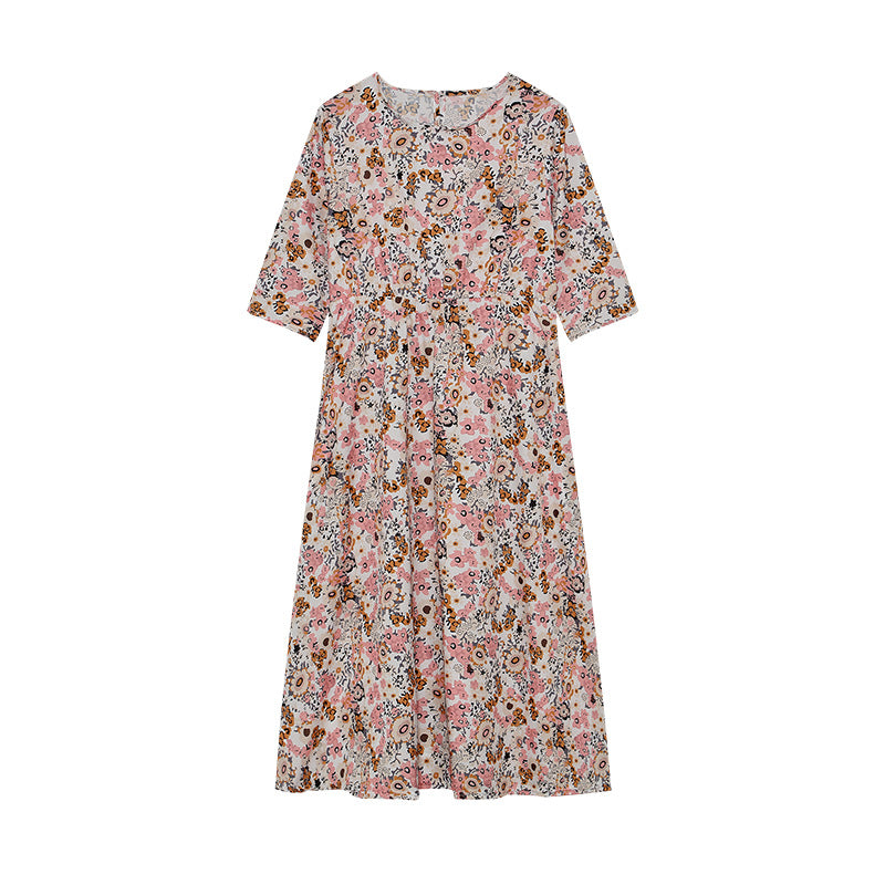 Chic and stylish flowy floral midi dress for women