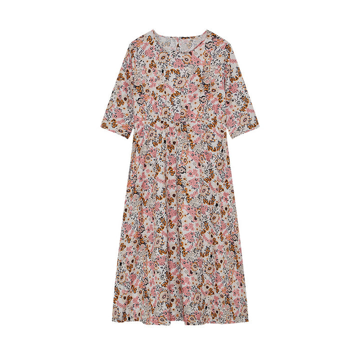 Chic and stylish flowy floral midi dress for women