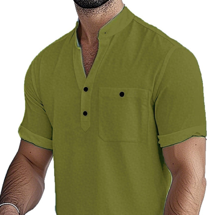 Casual short-sleeve shirt for men with button closure Lune London