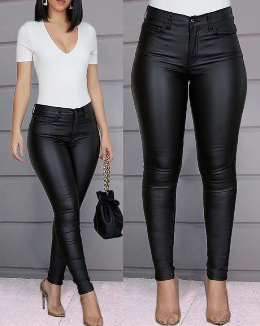 Lune London | Leather-like, Figure-hugging Leggings with High Waist