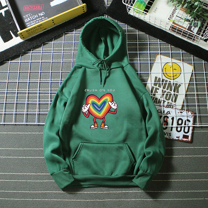 Women's hoodie with colorful heart design Chic & Stil