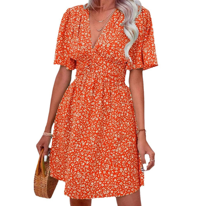 Flirty Floral Fitted and Flared Dress Lune London