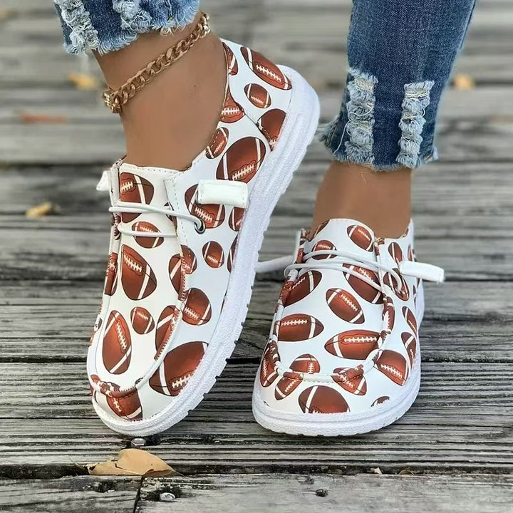 Women’s sneakers with football pattern Lune London