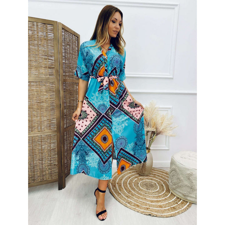 Women Bohemian Wrap Dress Lune London
