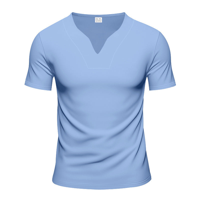Men's modern V-neck t-shirt in breathable material Lune London