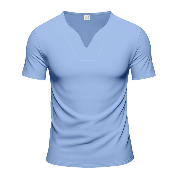 Men's modern V-neck t-shirt in breathable material Lune London
