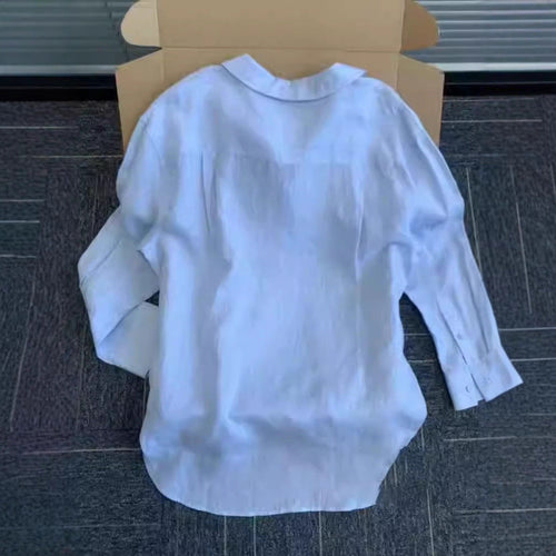 Ladies Lightweight Blouse Made of Breathable Linen with Casual Cut Lune London