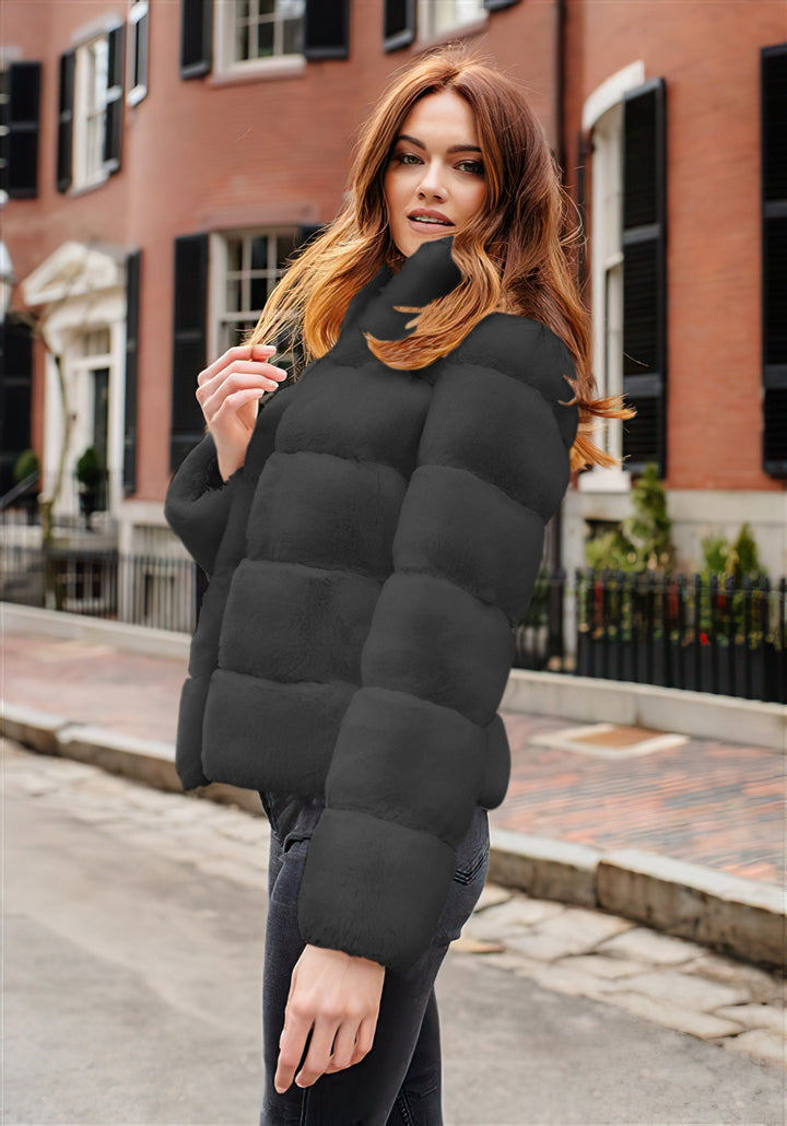 Ladies Chic High Collar Padded Jacket