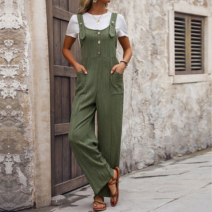 Ladies Casual Linen Jumpsuit Lune London