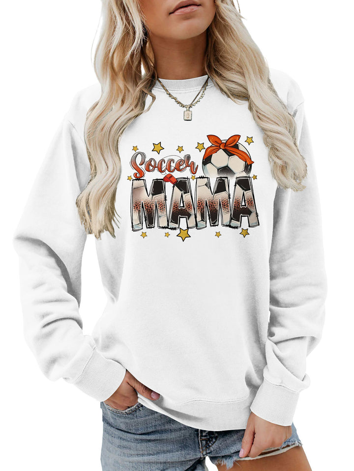 Sweatshirt pour femmes avec imprimé accrocheur "Soccer Mama" et coupe confortable Chic & Stil