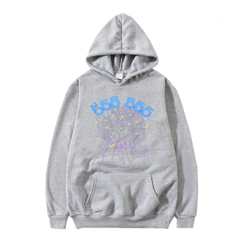 Ladies hoodie with a creative spider web pattern Lune London