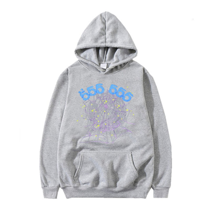 Ladies hoodie with a creative spider web pattern Lune London