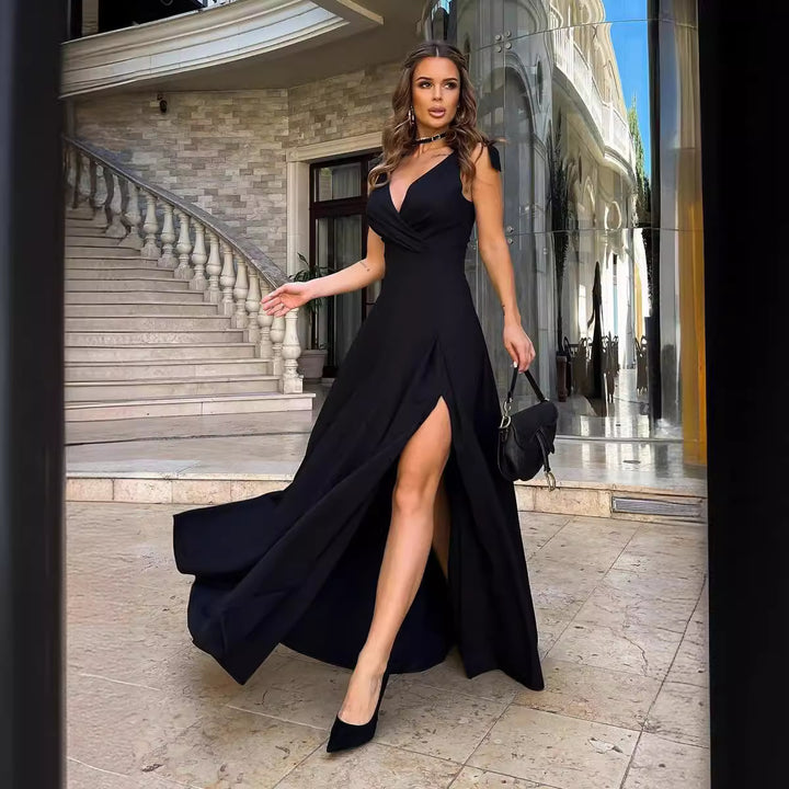 Evening dress for women with high slit Lune London