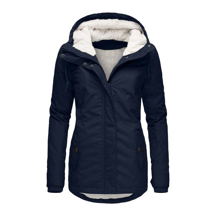 Ladies warm outdoor jacket with plush lining Lune London