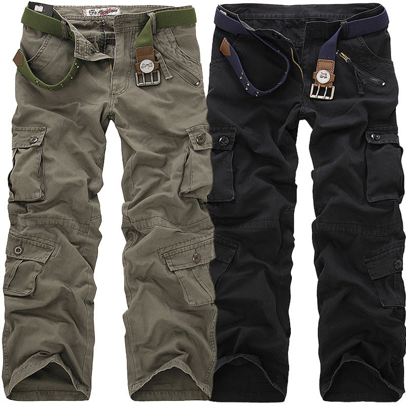 Men's Cargo Pants with Elastic Waistband and Versatile Pockets Lune London