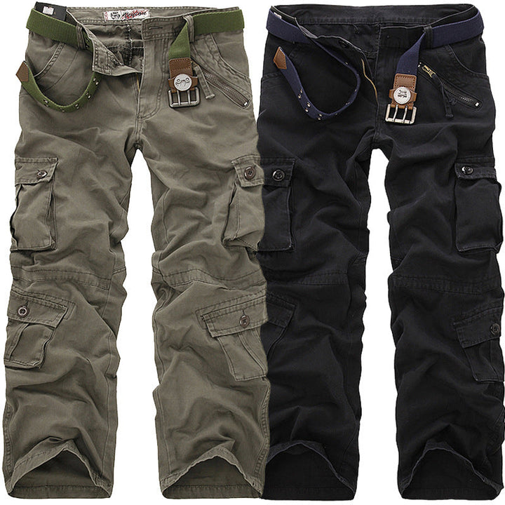 Men's Cargo Pants with Elastic Waistband and Versatile Pockets Lune London