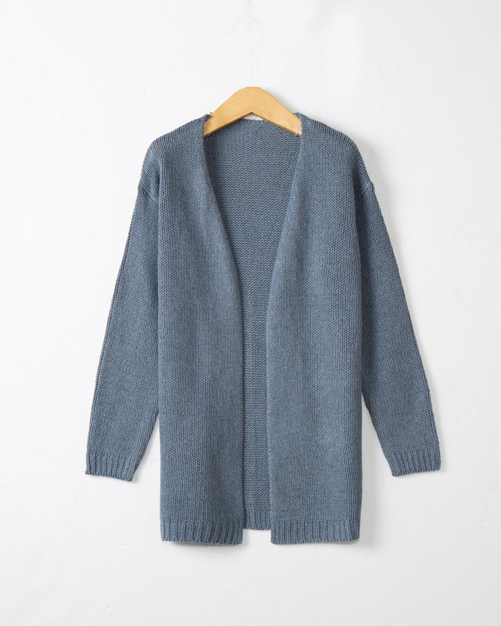 Ladies Open Knit Vest with Relaxed Fit and Pockets Lune London