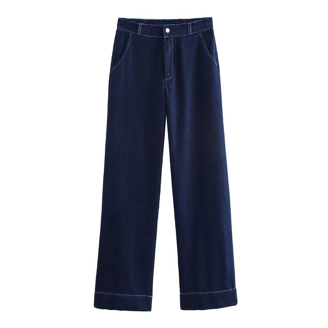 Ladies High Waisted Jeans Lune London
