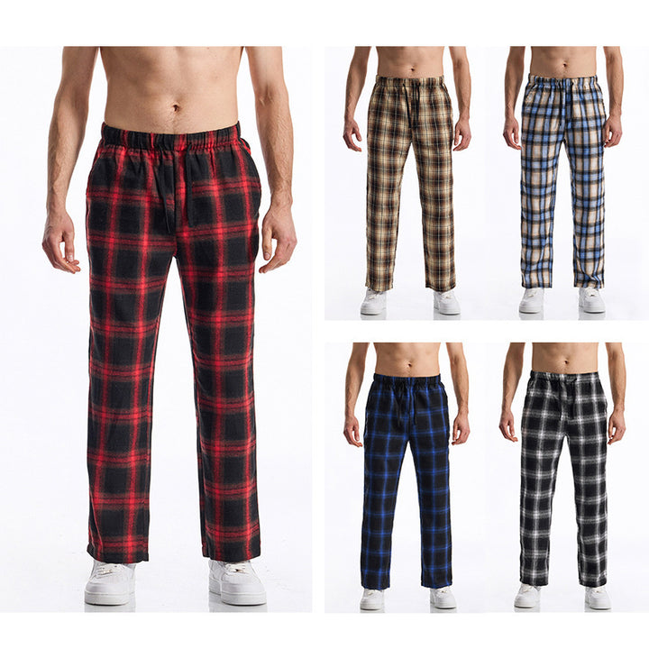 Comfortable casual pants for men with plaid pattern Lune London