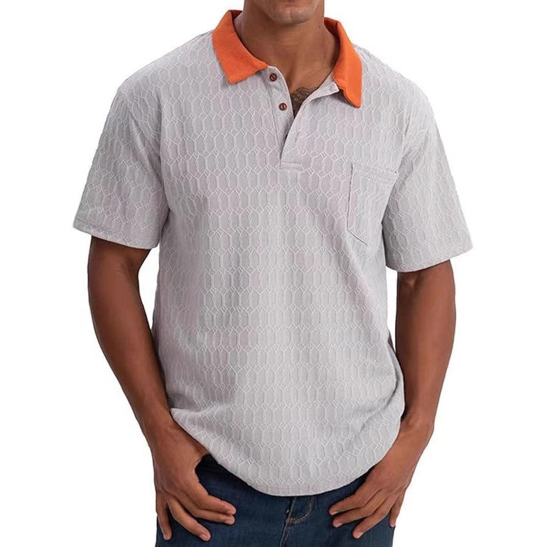 Structured leisure polo for men with contrast collar Lune London
