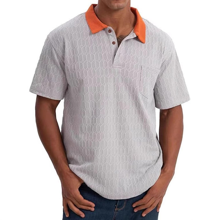 Structured leisure polo for men with contrast collar Lune London