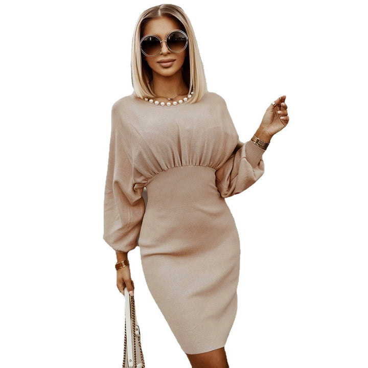 Elegant asymmetrical dress for women with off-shoulder design Lune London