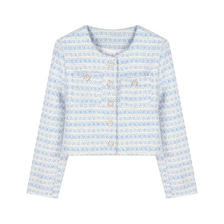 Women Elegant and stylish tweed jacket with pearl buttons Chic & Stil