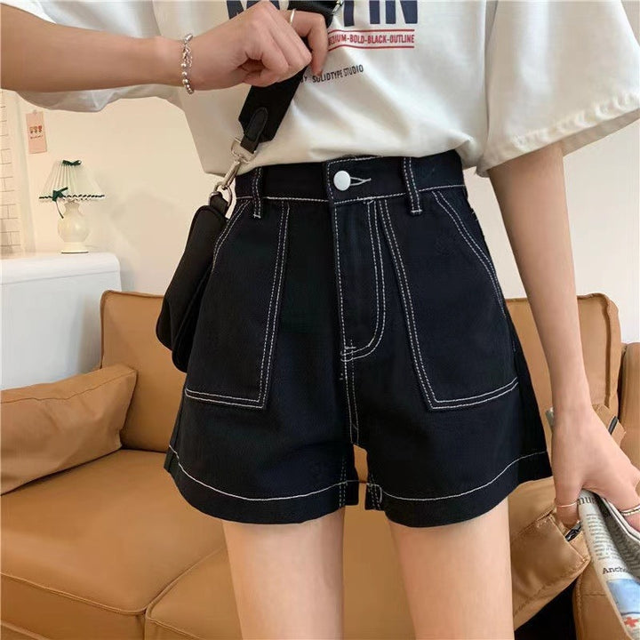 Women High-Waist Shorts with a casual cut and practical pockets