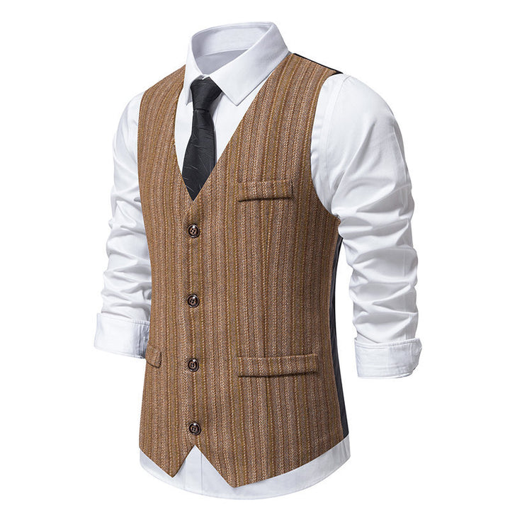 Elegant cardigan for men in classic herringbone pattern Lune London