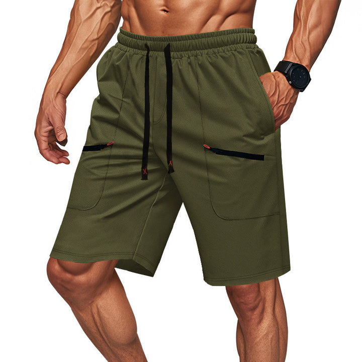 Men's leisure pants with multifunctional pockets and elastic waistband Lune London
