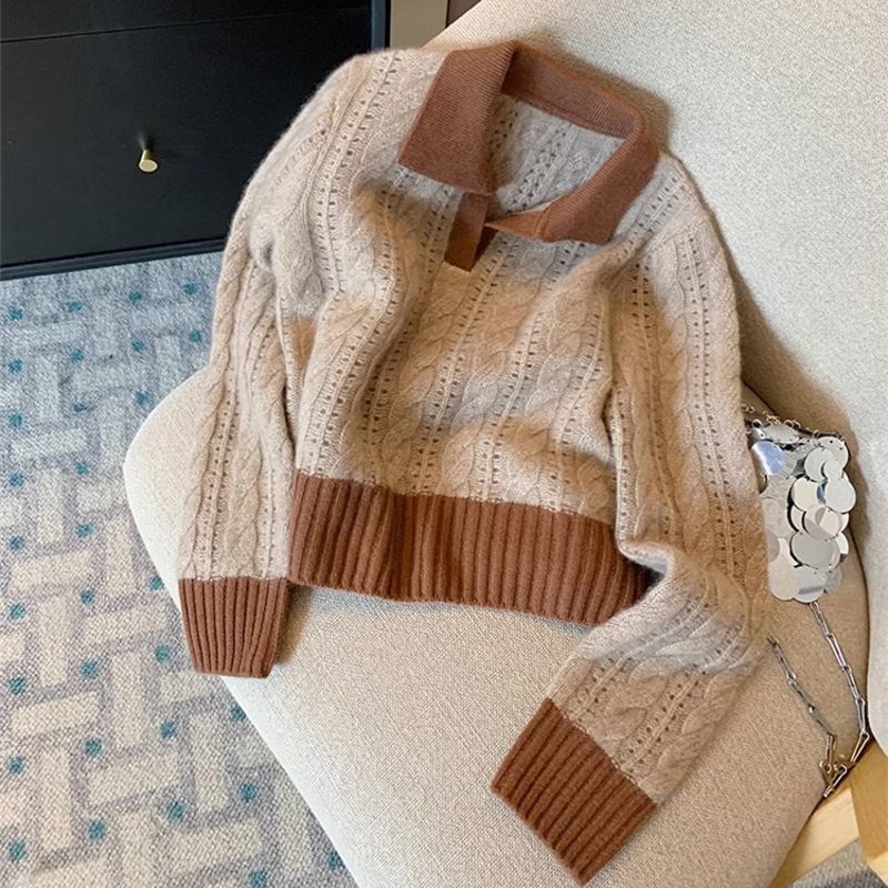Pull en tricot pour femmes avec col Chic & Stil