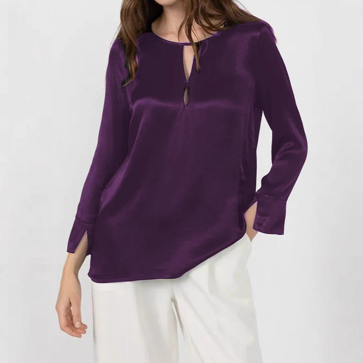 Ladies Elegant blouse with an innovative opening design and a cozy material Lune London