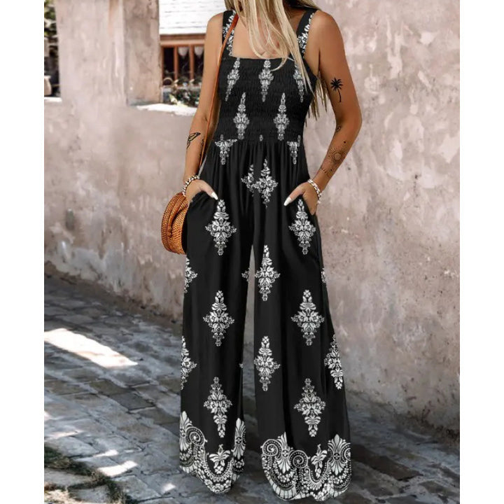 Women Boho Wide Leg Jumpsuit Lune London