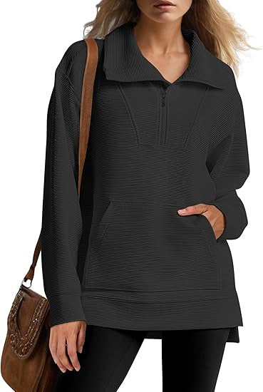 Ladies high-quality hoodie with textured design and practical pockets Lune London