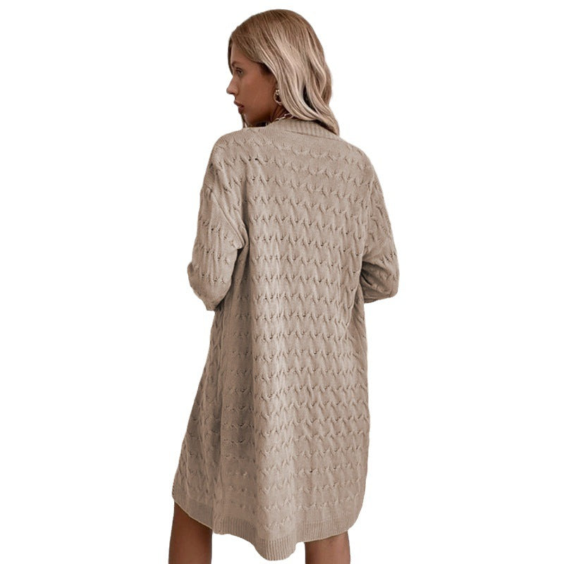 Lune London women's knit coat with structured surface