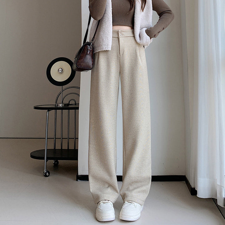 Women's Wide-Leg Creased Trousers Chic & Stil